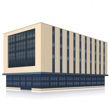 bir giriş ve yansıma ile ofis binası