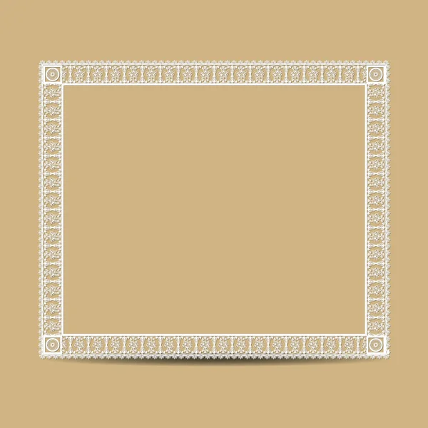 Gesneden vintage frame gemaakt van papier foto met schaduw — Stockvector
