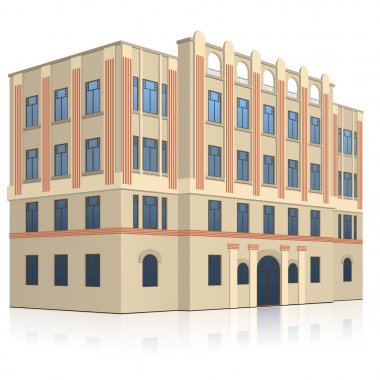 bir giriş ve yansıma ile ofis binası