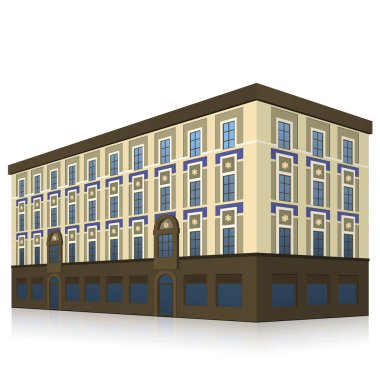 bir giriş ve yansıma ile ofis binası