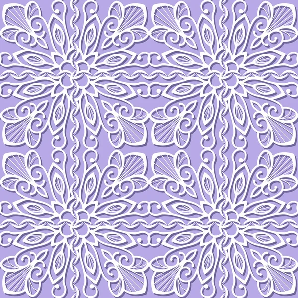 Seamless pattern with white flowers — Stock Vector