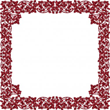 çerçeve bırakır ve yakut rengi çilek