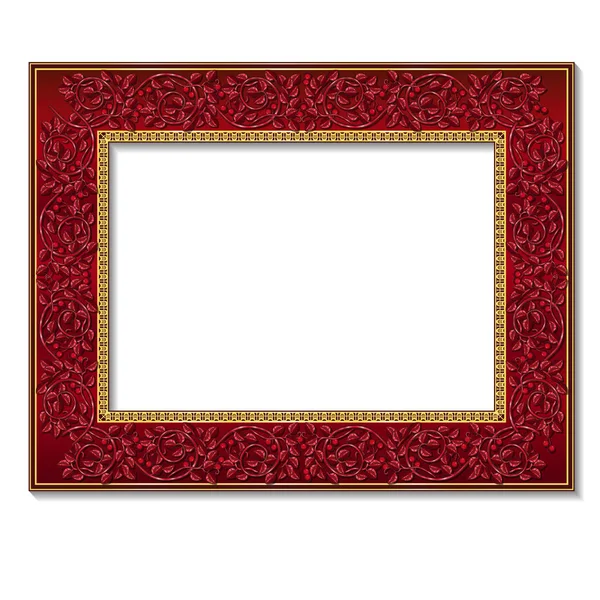 Рамка рубінового кольору з тіні — стоковий вектор