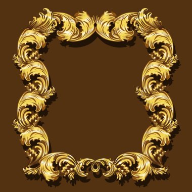 Altın Çerçeve renk ile gölge