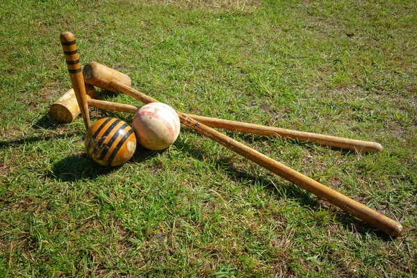 Inställd Att Spela Croquet Vintage — Stockfoto