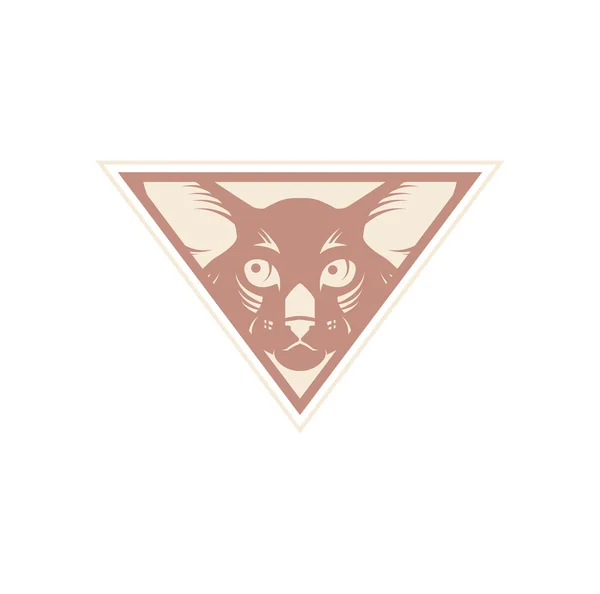 Imagen vectorial de un diseño de cara de gato sobre fondo blanco — Vector de stock