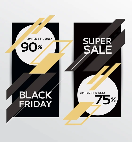 Black Friday Sale. Banner de plantilla de diseño. Ilustración vectorial — Vector de stock