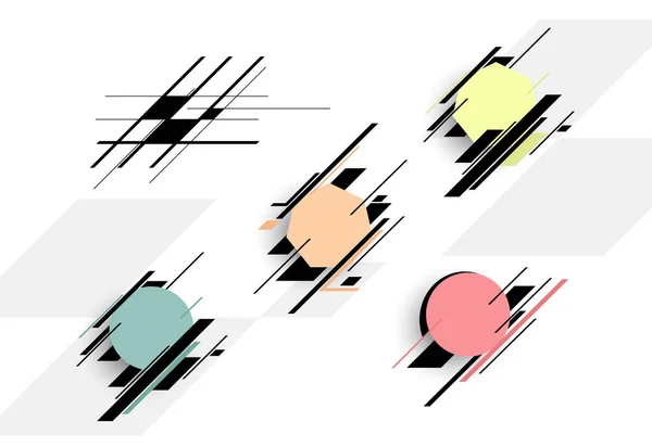 Conjunto de formas vectoriales coloridas. Banderas vectoriales abstractas . — Archivo Imágenes Vectoriales