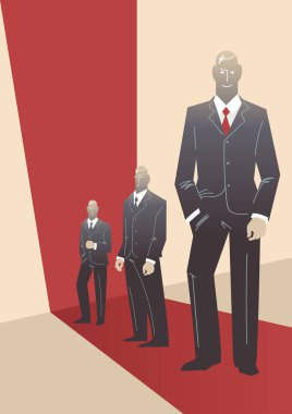 Başarılı takım lideri. Vektör karakter