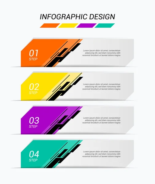 Modern infographics şablonu. Vektör. — Stok Vektör