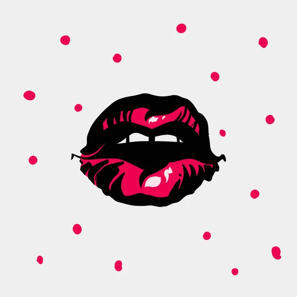 Sexy lippen. Vectorillustratie — Stockvector