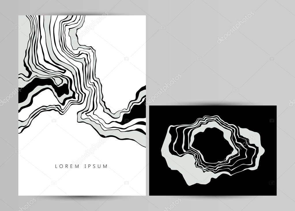 Black marble wall texture and background. Abstract Vector Illustration. Design Template. Modern Pattern.