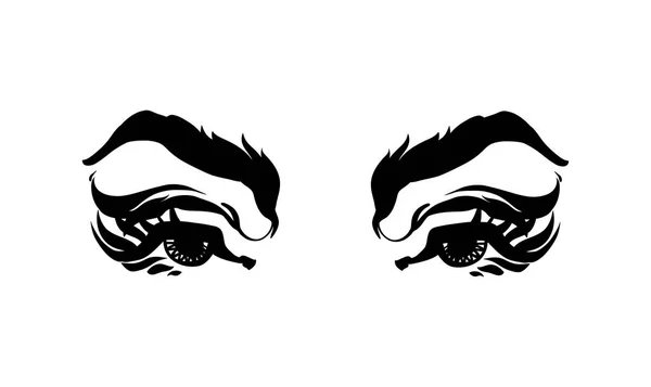 Krásné ženské oči s make-up — Stockový vektor