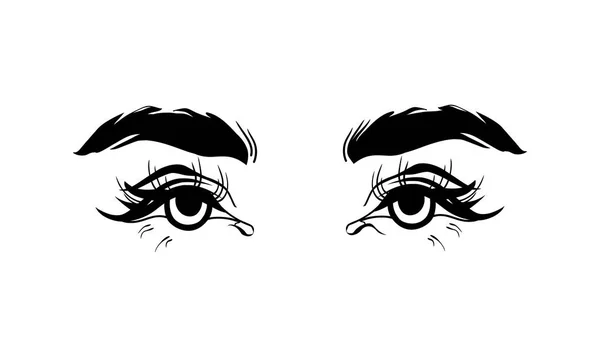 Hermosas mujeres ojos con maquillaje — Archivo Imágenes Vectoriales