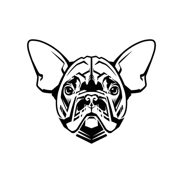 Vector Retrato ilustrado de Bulldog francés — Vector de stock