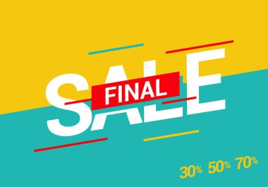  Satılık Final. Vektör çizim