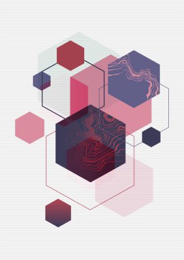 geometrik arka plan ile altıgen