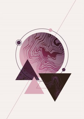 Trendy geometrik düz desen. 