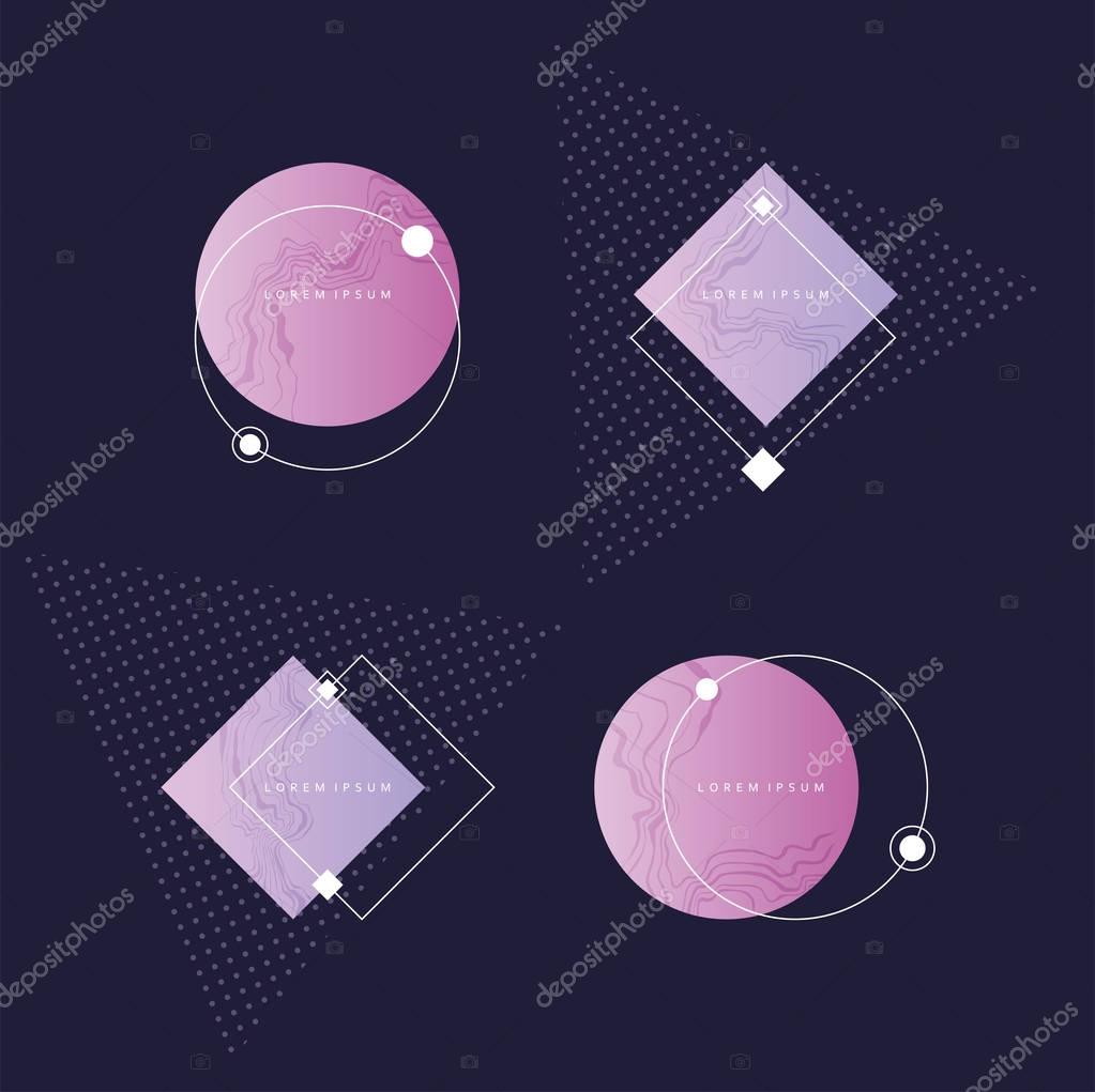 Futuristic abstract design elements.