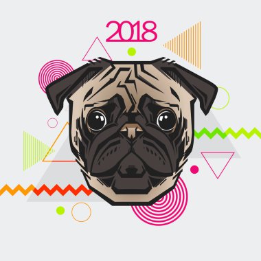 Köpek 2018 yeni yılın bir semboldür.