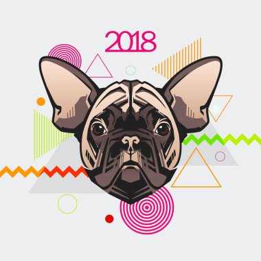 Köpek 2018 yeni yılın bir semboldür.