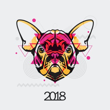 Dog Head'a moda çizimi. 