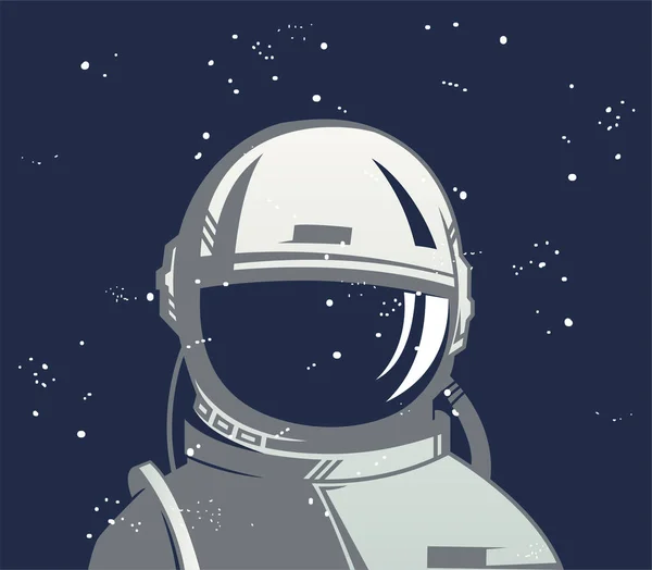 Astronaut Ilustraţie Spaţială Vector — Vector de stoc