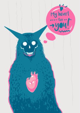 Karikatür canavar. Vektör Halloween canavar 