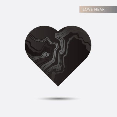 Vektör kalp şekli sembol tasarımı 