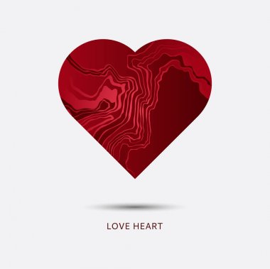 Vektör kalp şekli sembol tasarımı 