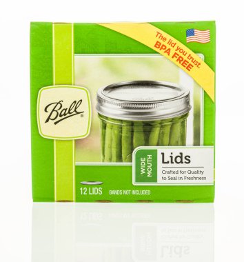 Box of canning lids clipart