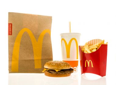 İzole Mcdonalds yemek