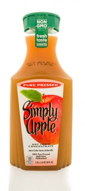 Bir şişe meyve suyu.