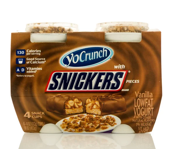 Pakket van yoghurt — Stockfoto