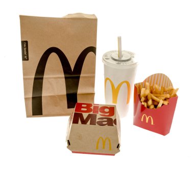 İzole Mcdonalds yemek