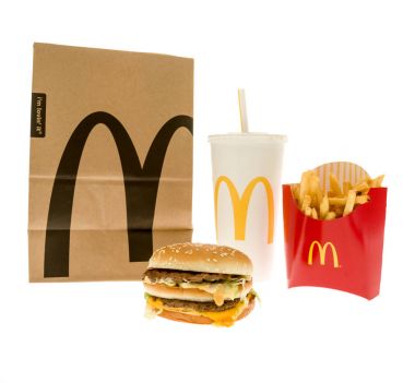 İzole Mcdonalds yemek
