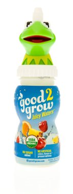 Bir şişe meyve suyu.