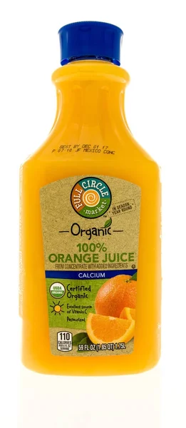 Butelka soku pomarańczowego — Zdjęcie stockowe