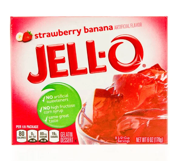 Doos van Jello — Stockfoto