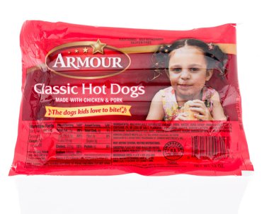 Package of hot dogs clipart