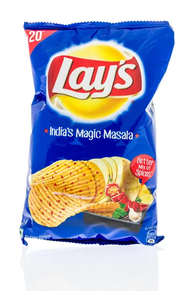 Winneconne Febbraio 2020 Pacchetto Lays Indias Magic Masala Chips Uno — Foto Stock