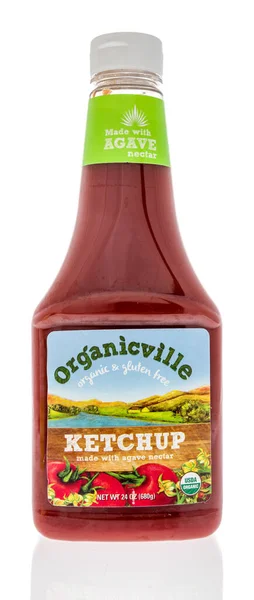 Winneconne Maggio 2020 Una Bottiglia Ketchup Biologico Senza Glutine Organicville — Foto Stock