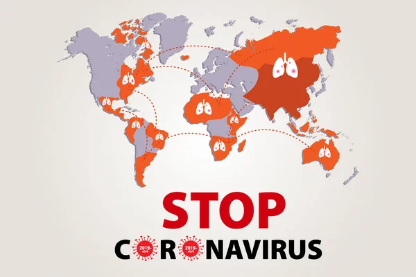 Çin, Coronavirüs salgınıyla savaşıyor. Coronavirus 2019-nc0v Salgını, Seyahat Alarmı konsepti. Virüs solunum sistemine, salgın hastalık riskine saldırıyor.
