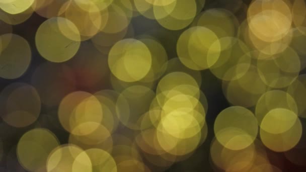 The bokeh from the lights of the Christmas tree. — Stock Video