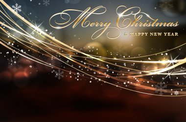 Neşeli Noel ve mutlu yeni yıl kartı kopya alanı ile