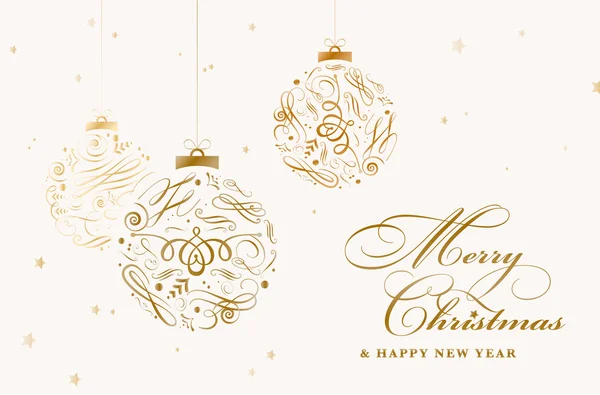 Buon Natale e felice anno nuovo card — Vettoriale Stock