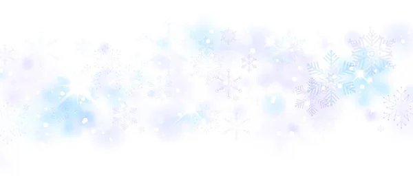 Hiver ou Noël abstrait fond décent avec des flocons de neige — Image vectorielle