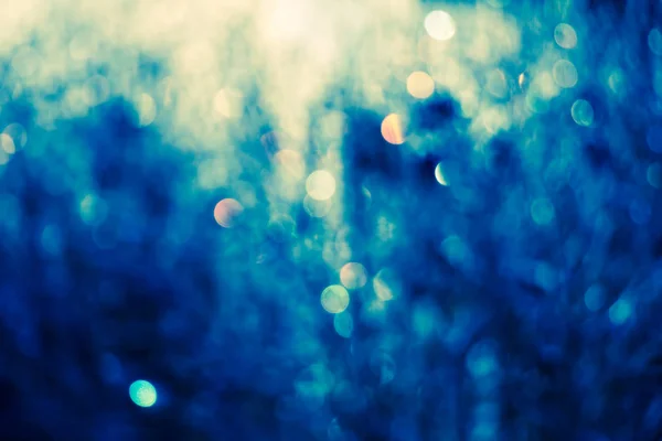 Abstract shiny blue blurry bokeh background — Stock Photo, Image