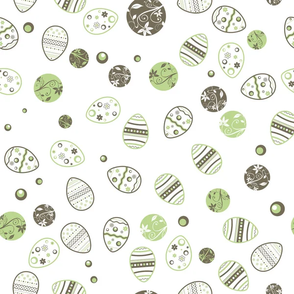 Seamless pattern from abstract easter eggs on white background — Stock Vector