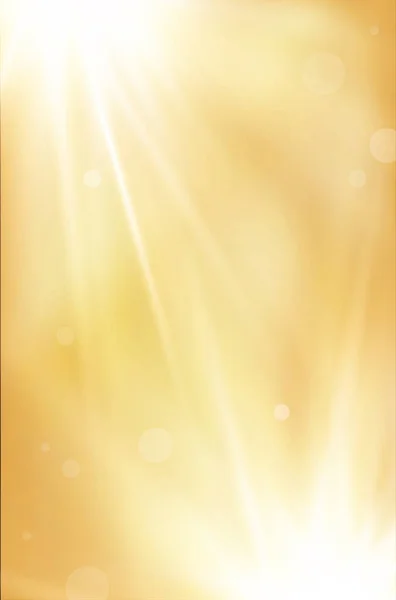 Altın arka plan parlak ışınları ile — Stok Vektör